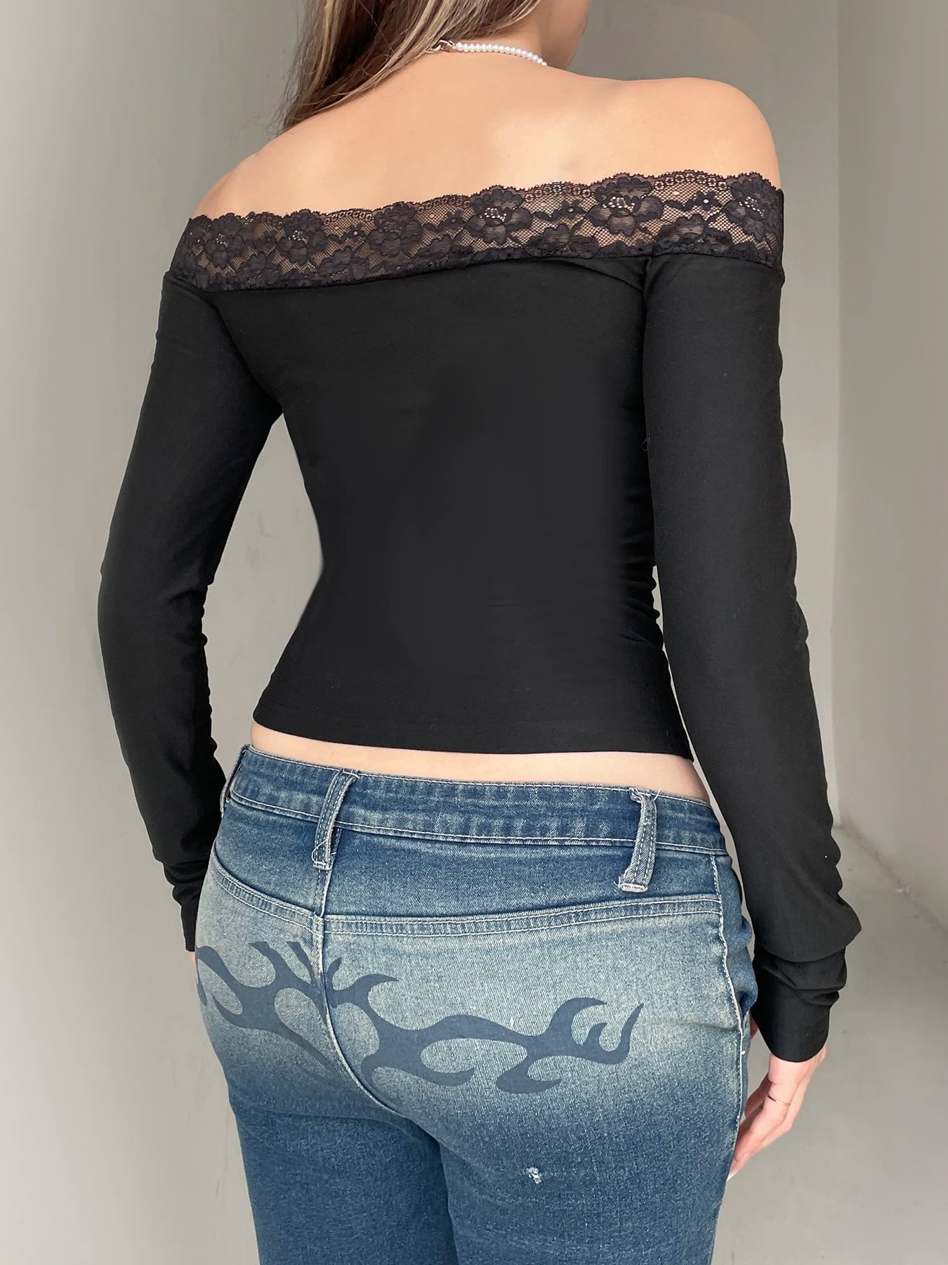 Bow Off-shoulder Knit Top