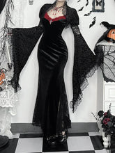 Spaghetti Strap Lace Patchwork Maxi Dress