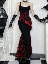 Tassel Spaghetti Strap Bodycon Maxi Dress