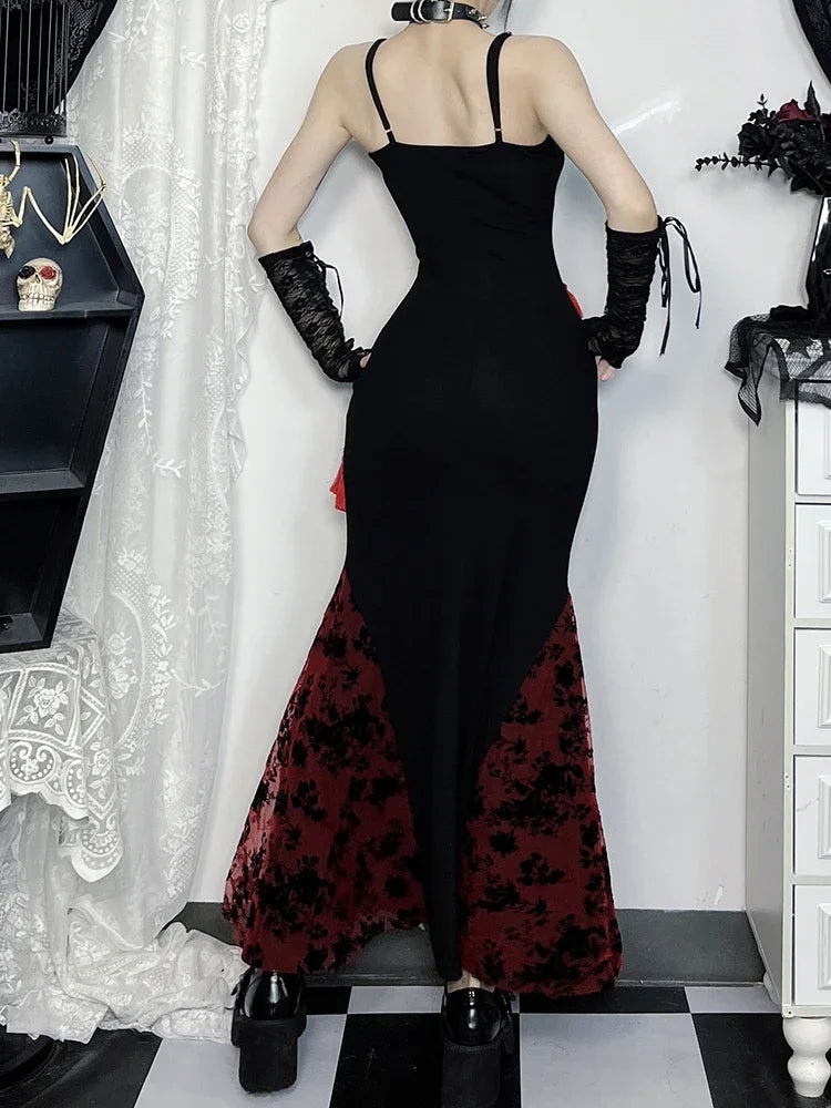 Tassel Spaghetti Strap Bodycon Maxi Dress