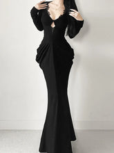 Elegant Lace Patchwork Corset Maxi Dress