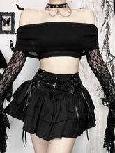 Sheer Off-shoulder Knit Top