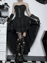 Halloween Lace Patchwork Corset Midi Dress