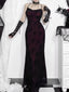 Vintage Dark Spider Web High Waist Maxi Dress