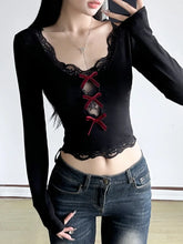 Hollow Bow Crop Knit Top