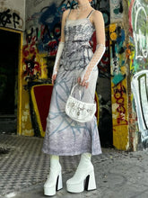 Emo Y2K Butterfly Printed High Waist Maxi Dress