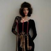 Lace Patchwork See Through Maxi Dress