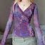 Cross V-neck Knit Top