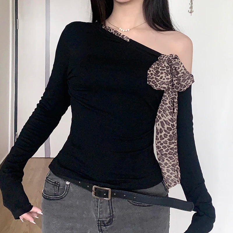 Leopard Bandage Knit Top