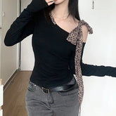 Leopard Bandage Knit Top