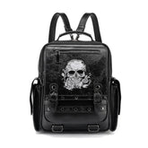 Goth Style Large Capacity Skull Multi-Function Unisex Waterproof Backpack Bag Black Halloween