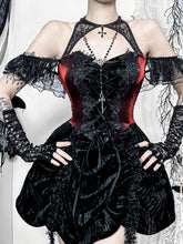 Spider Web Velvet Mini Dress