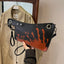 Gothic Unique Design Pu Leather Knife Shaped Halloween Clutch Bag Black