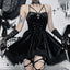 Lace High Waist Mini Dress