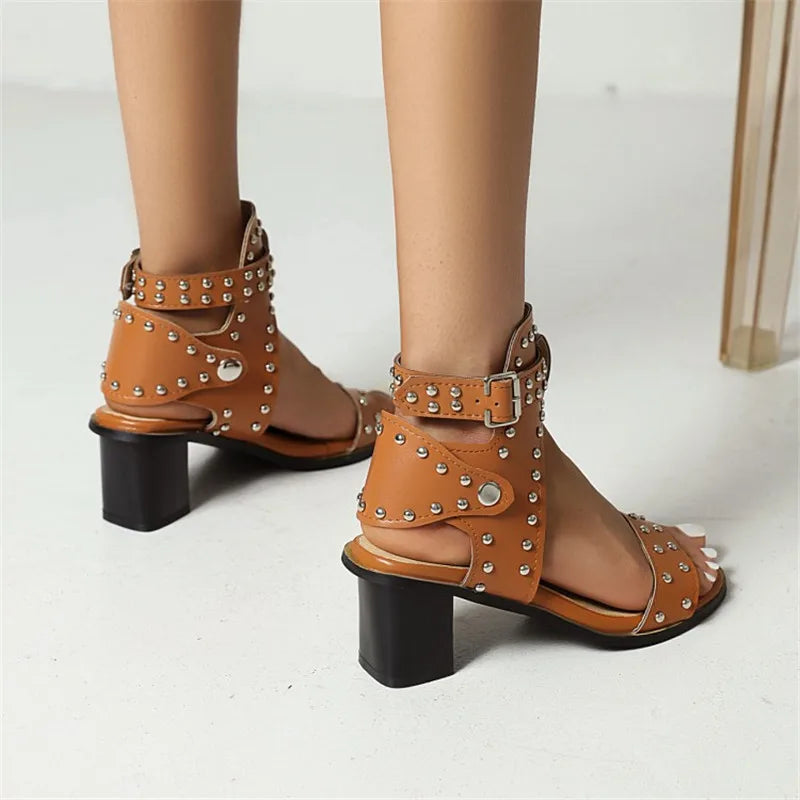 Punk Gothic Rivet High Heel Sandal
