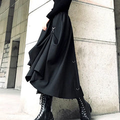 Buckle Irregular Gothic Street Skirt