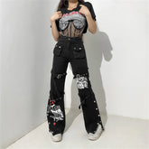 Black Baggy Denim Pants