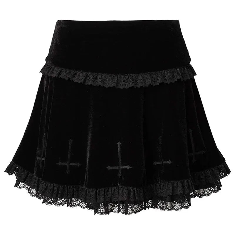 High Slit Irregular A-line Skirt
