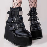 2021 Punk Gothic Wedge Cosplay Ankle Boot