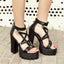 Punk Gothic Gladiator Platform Sandal