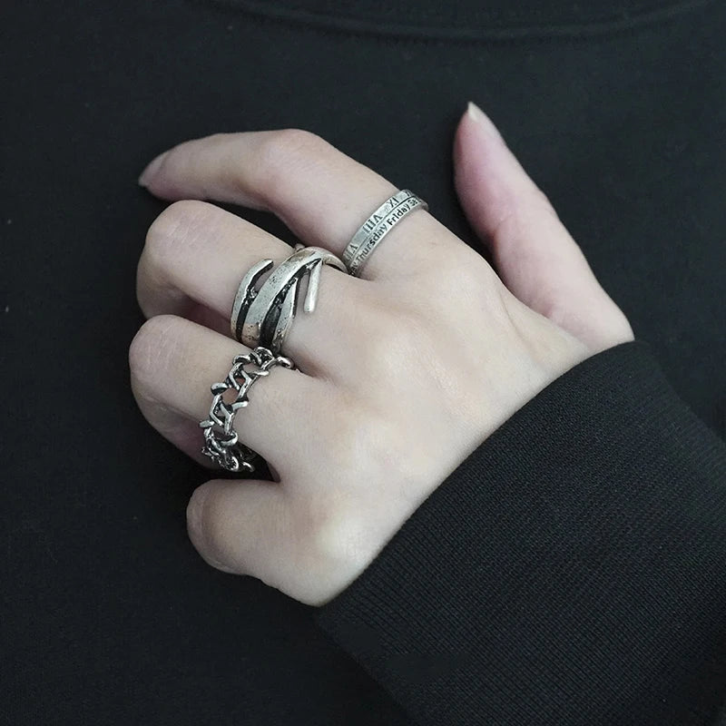 Punk Vintage Gothic Poker Ring