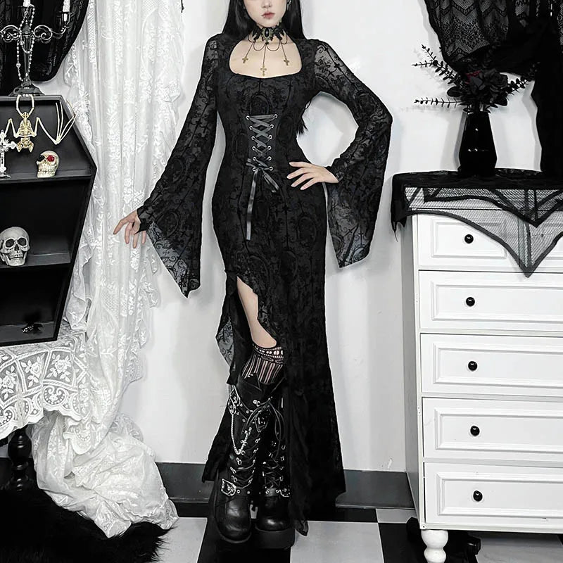 Cross Plush Long Sleeved Midi Dress