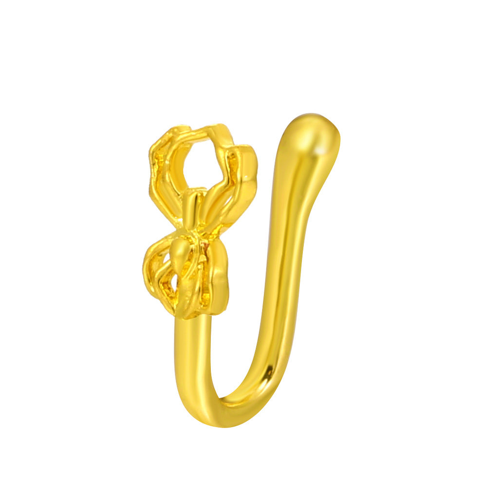 Animal Zircon U-Shape Clip-On Nose Studs