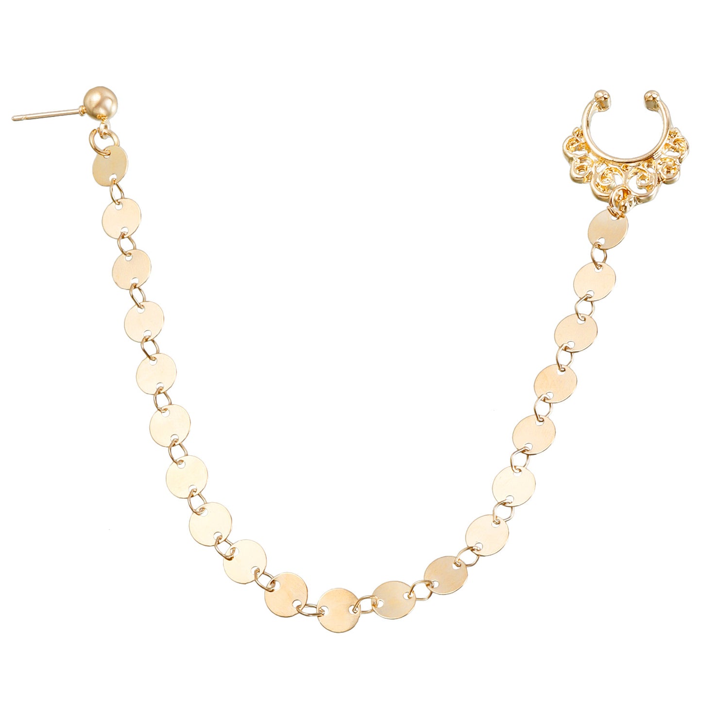 Boho Chain Tassel Nose Studs