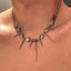 Punk Rivet Cross Titanium Steel Hip-Hop Sweet Cool Tassel Necklace Gold Halloween