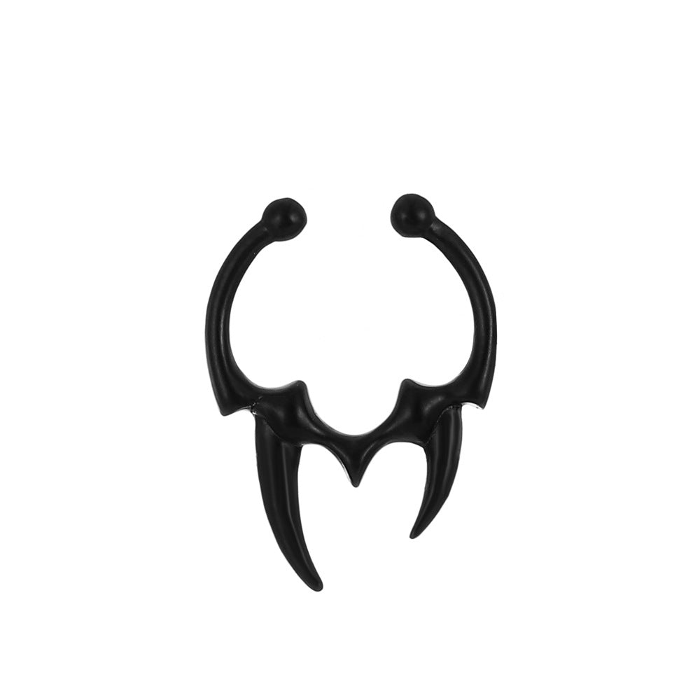 Gothic Horn U-Shape Clip-On Nose Studs