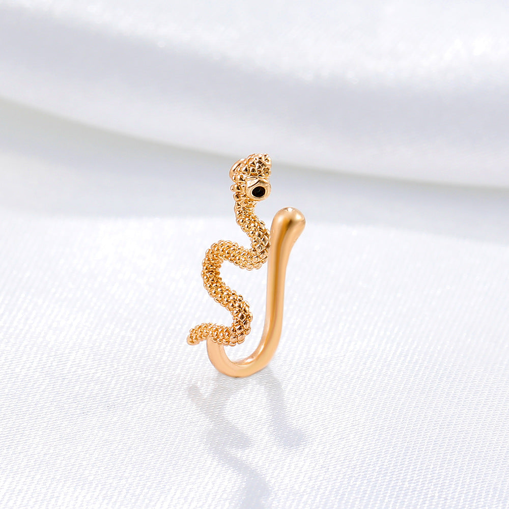Snake U-Shape Clip-On Nose Studs