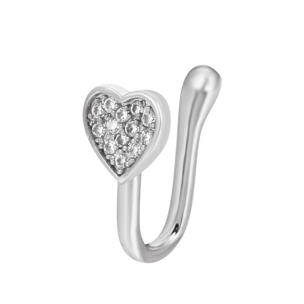 Animal Zircon U-Shape Clip-On Nose Studs