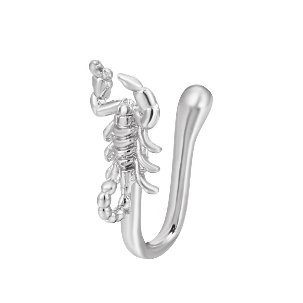 Animal Zircon U-Shape Clip-On Nose Studs