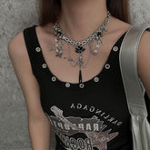 Dark Heavy Lotus Snake Pendant Necklace Halloween