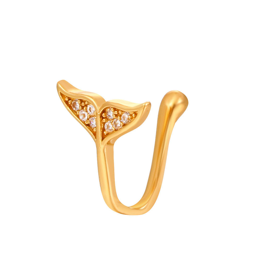Animal Zircon U-Shape Clip-On Nose Studs