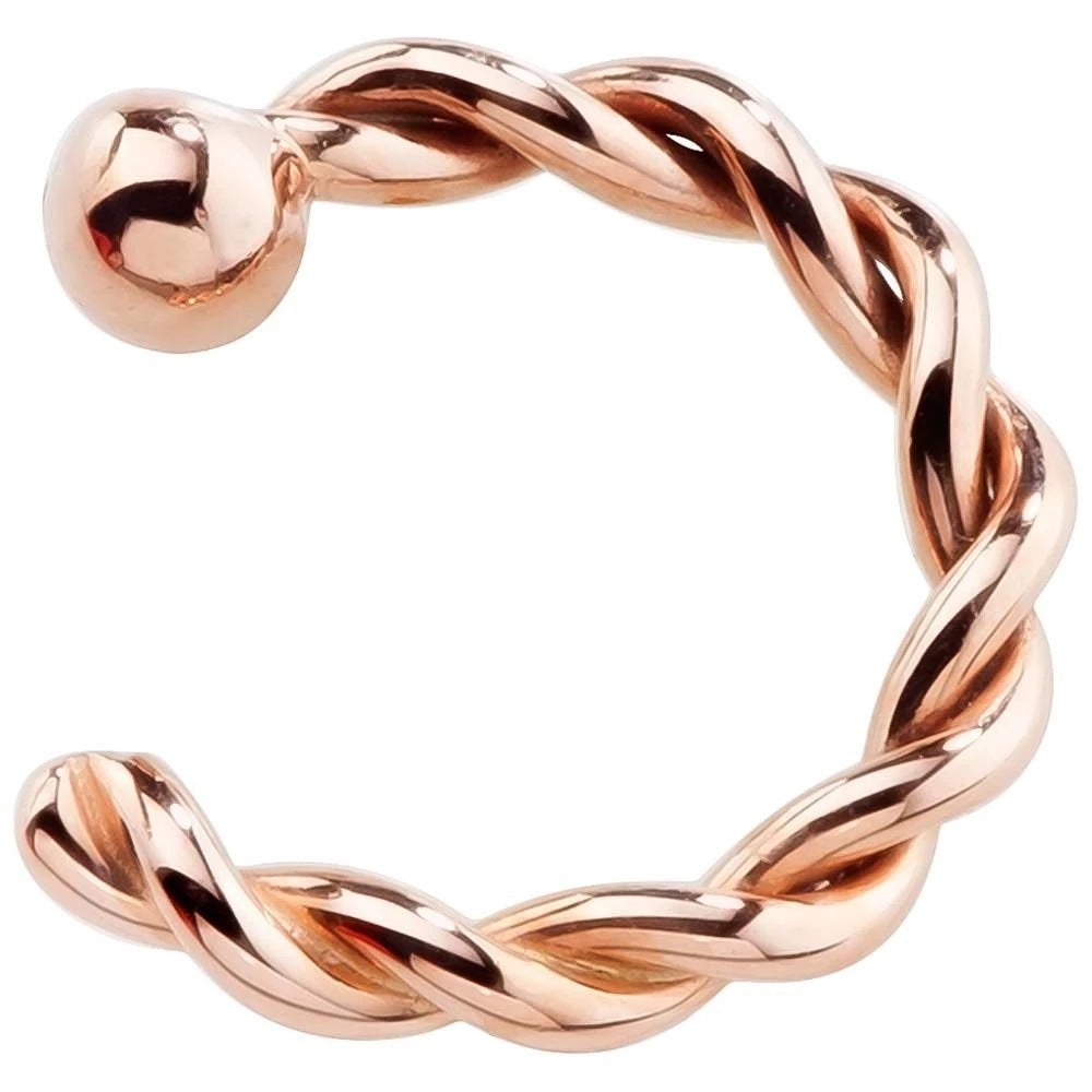 14K Gold Plated Twisted Nose Studs
