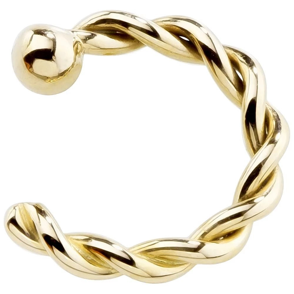 14K Gold Plated Twisted Nose Studs
