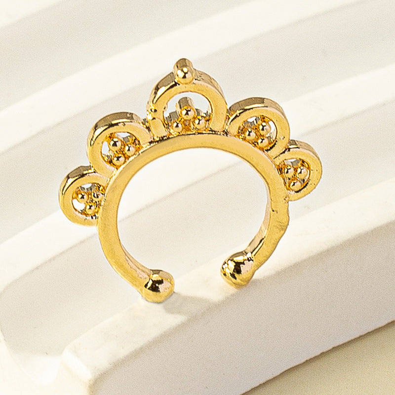 Rhinestone Butterfly Clip-On Nose Studs
