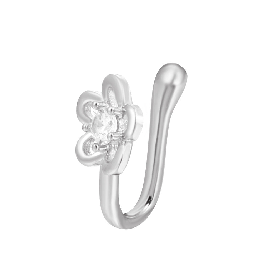 Animal Zircon U-Shape Clip-On Nose Studs