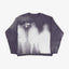 Grunge Horror Style Printed Crewneck Slouchy Knit Sweater