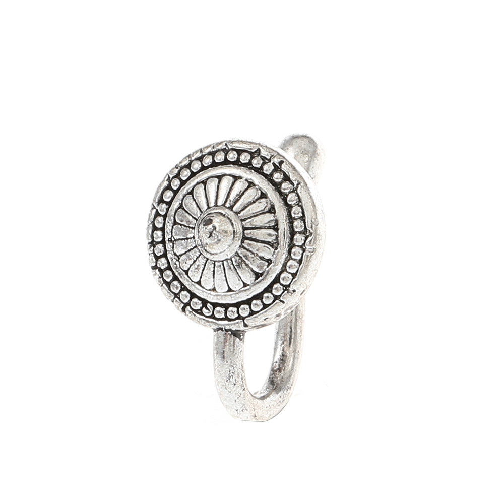 Geometric Floral U-Shape Nose Studs