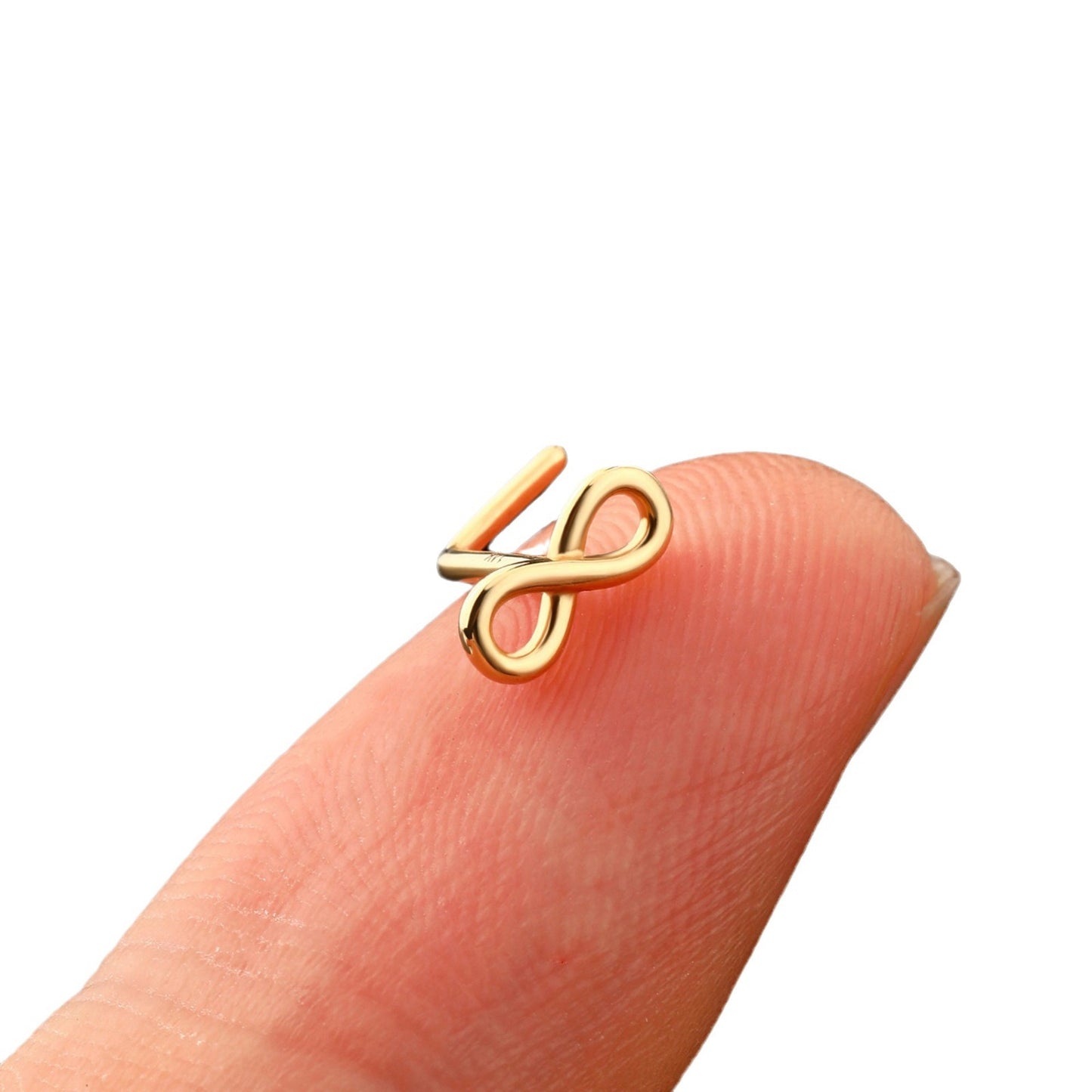 Minimalist 925 Silver L-Bar Nose Studs