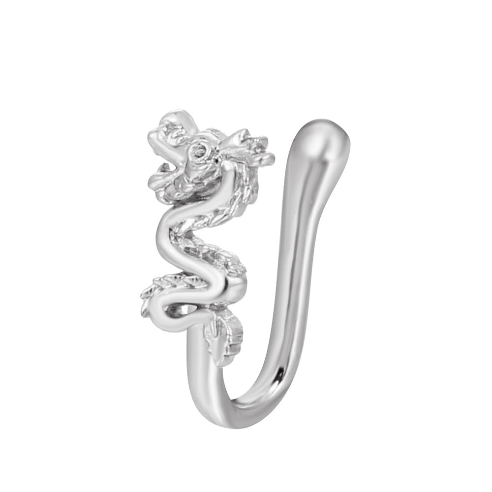 Animal Zircon U-Shape Clip-On Nose Studs