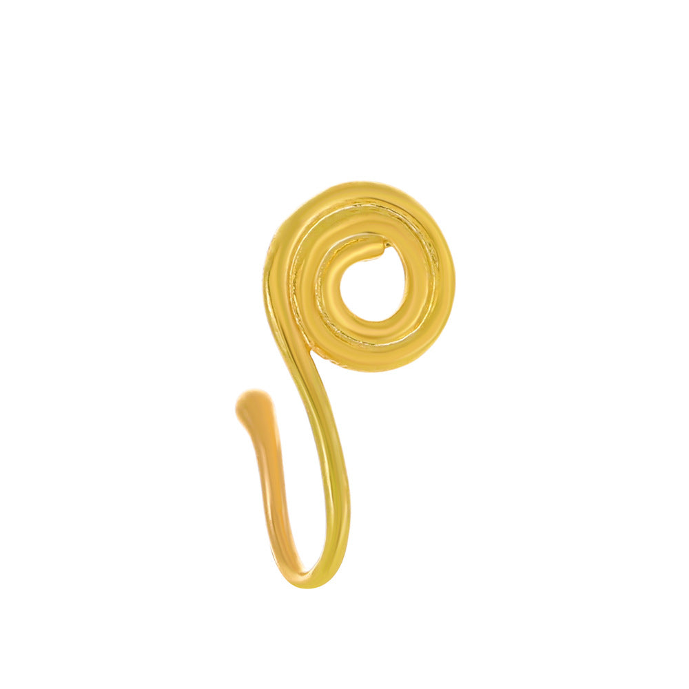 Copper-Plated U-Shape Clip-On Nose Studs