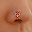 Rhinestone Butterfly Clip-On Nose Studs