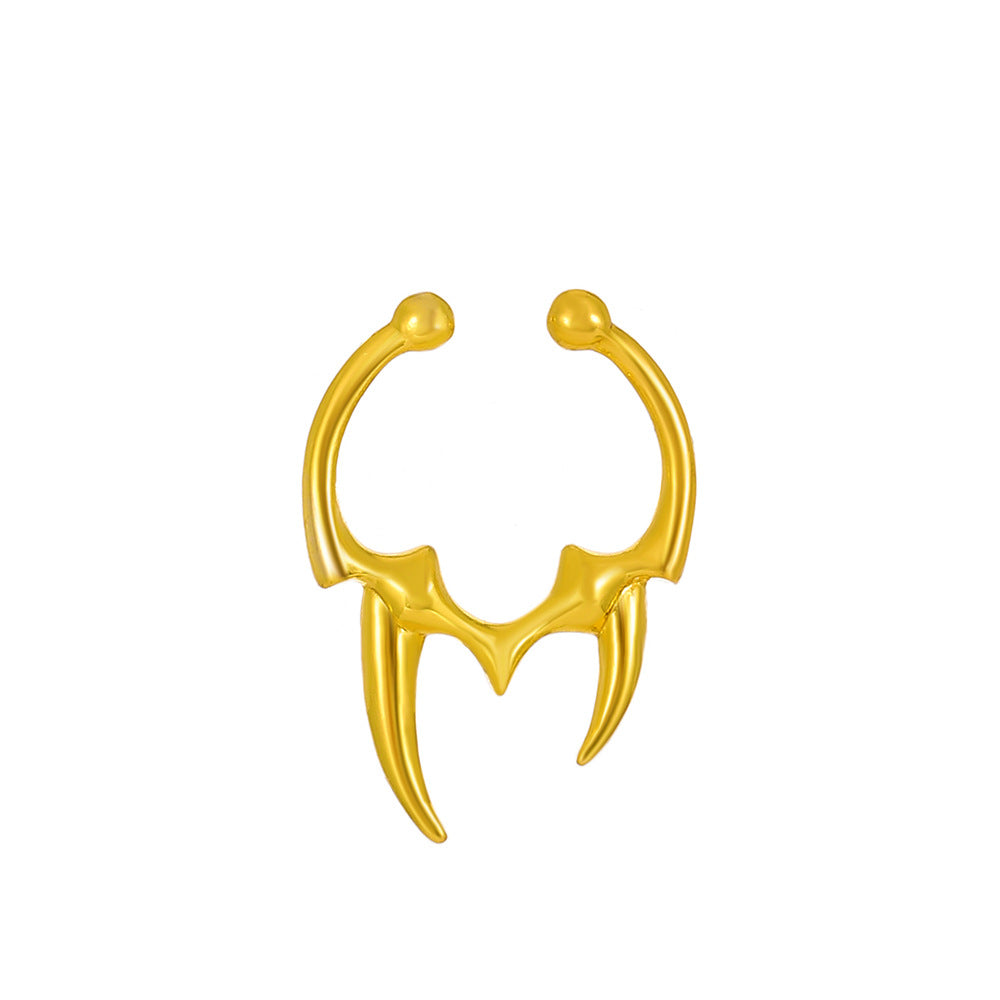 Gothic Horn U-Shape Clip-On Nose Studs