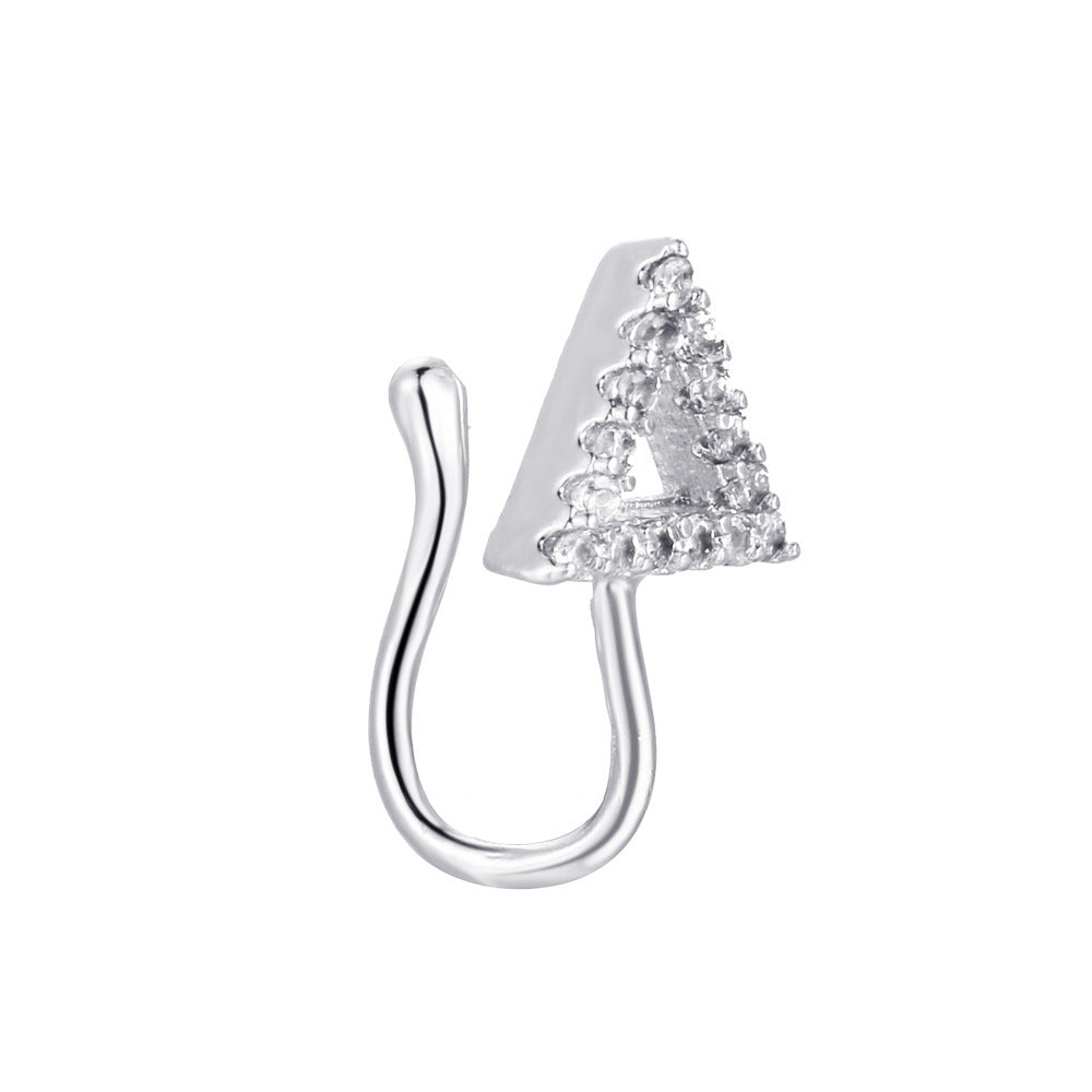 Floral Snake U-Shape Clip-On Nose Studs