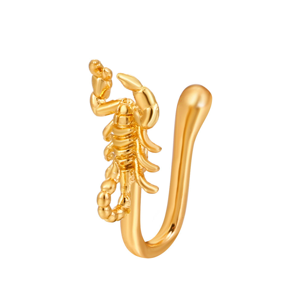 Animal Zircon U-Shape Clip-On Nose Studs