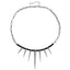 Punk Chain Black Pearl Studded Necklace White Halloween