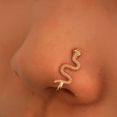 Snake U-Shape Clip-On Nose Studs